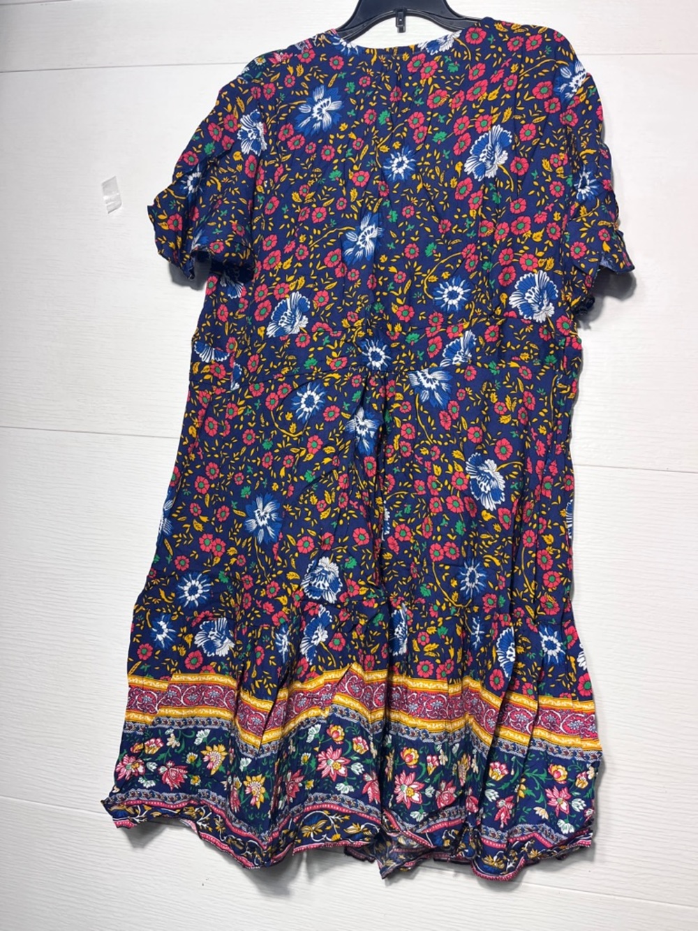Boho Wrap Mini Dress Floral Cottagecore Festival Beach Lightweight Summer - Picture 5 of 5